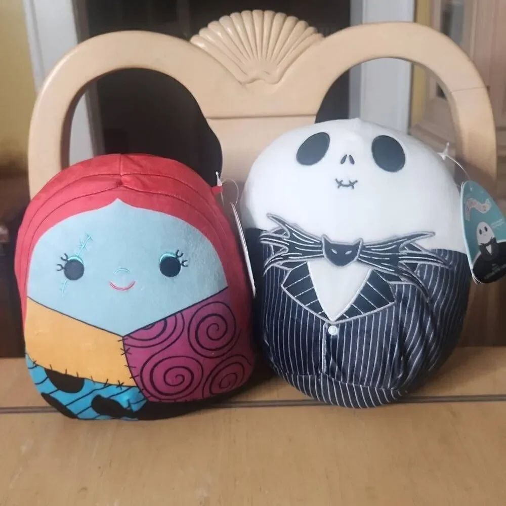 Squishmallow Nightmare before Christmas Jack and Sally 8"plush